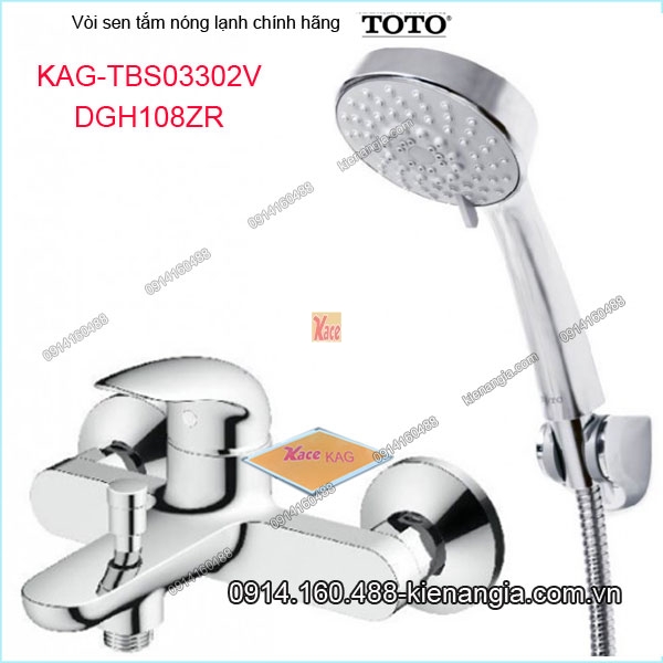 Vòi sen tắm nóng lạnh TOTO chính hãng KAG-TBS03302V108ZR