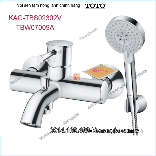 Vòi sen tắm nóng lạnh TOTO chính hãng KAG-TBS02302VTBW07009A
