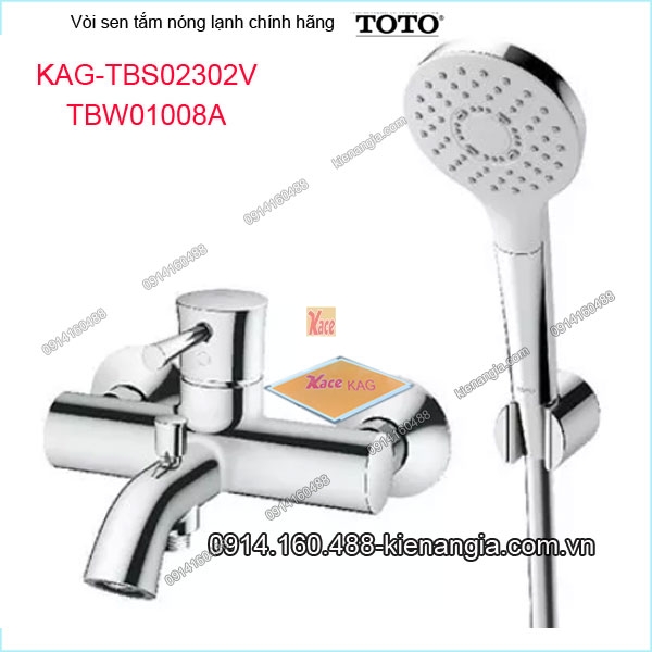Vòi sen tắm nóng lạnh TOTO chính hãng -KAG-TBS02302VTBW01008A