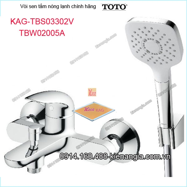 Vòi sen tắm nóng lạnh TOTO chính hãng  KAG-TBS03302VTBW02005A