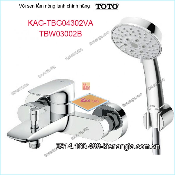 Vòi sen tắm nóng lạnh TOTO chính hãng KAG-TBG04302VA03002B
