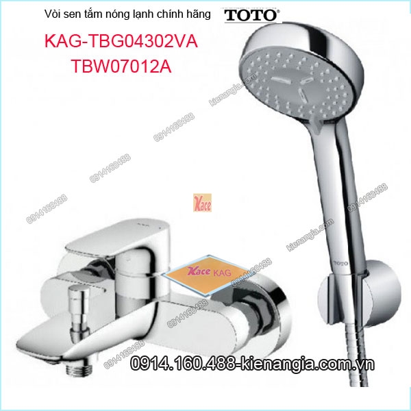 Vòi sen tắm nóng lạnh TOTO chính hãng KAG-TBG04302VA07012A