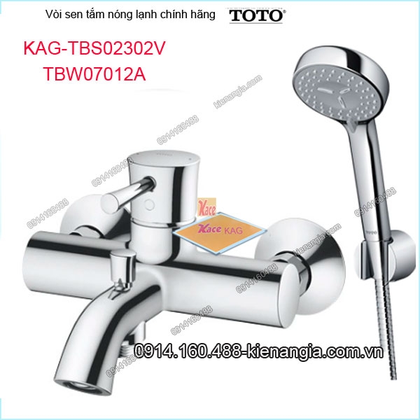 Vòi sen tắm nóng lạnh TOTO chính hãng  KAG-TBS02302VTBW07012A