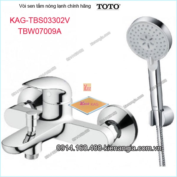 Vòi sen tắm nóng lạnh TOTO chính hãng KAG-TBS03302VTBW07009A