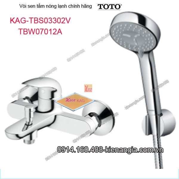 Vòi sen tắm nóng lạnh TOTO chính hãng KAG-TBS03302VTBW07012A