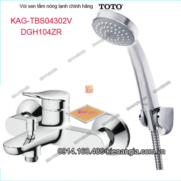 Vòi sen tắm nóng lạnh TOTO chính hãng KAG-TBS04302V104ZR