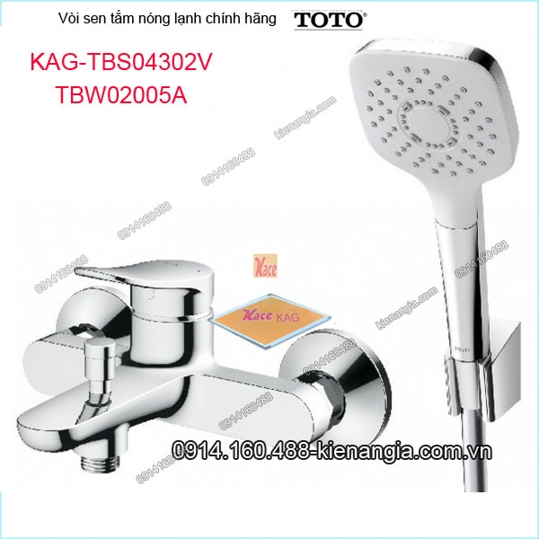 Vòi sen tắm nóng lạnh TOTO chính hãng KAG-TBS04302VTBW02005A