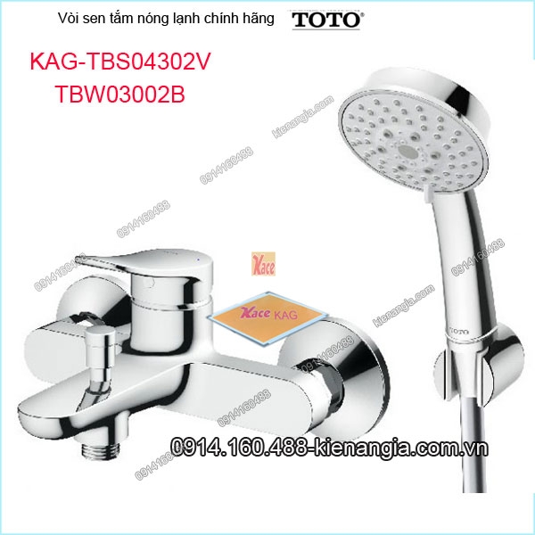 Vòi sen tắm nóng lạnh TOTO chính hãng KAG-TBS04302VTBW03002B
