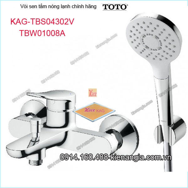 Vòi sen tắm nóng lạnh TOTO chính hãng KAG-TBS04302VTBW01008A