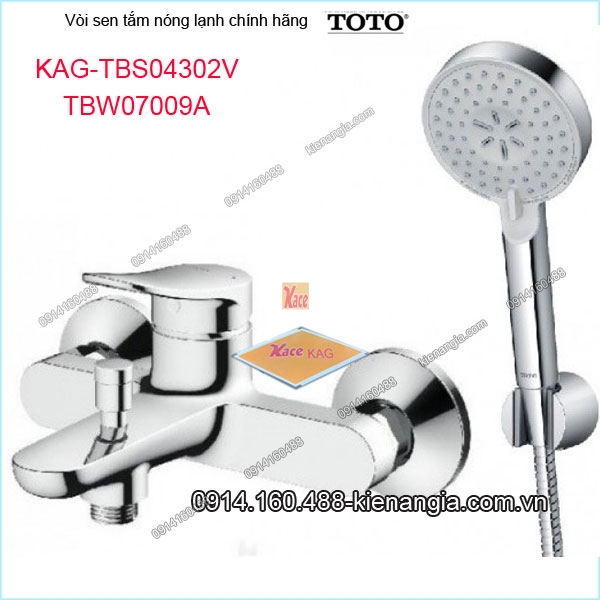 Vòi sen tắm nóng lạnh TOTO chính hãng KAG-TBS04302VTBW07009A