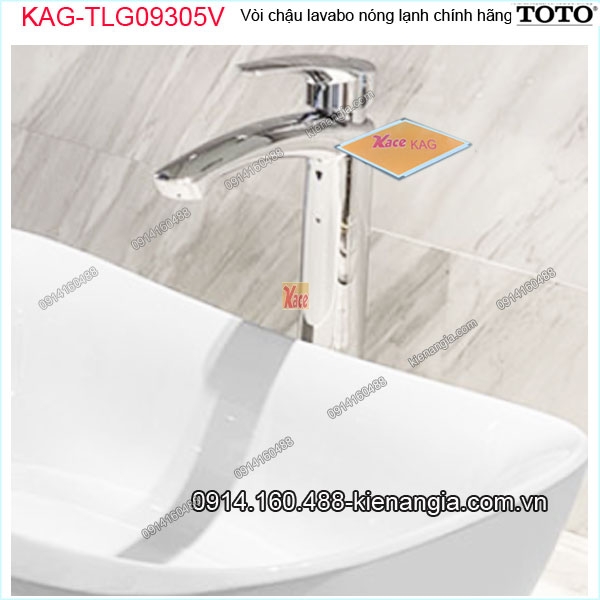 Vòi chậu lavabo ĐẶT BÀN nóng lạnh chính hãng TOTO KAG-TLG09305V
