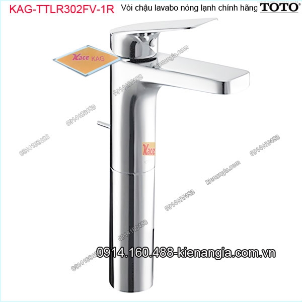 Vòi chậu lavabo ĐẶT BÀN nóng lạnh chính hãng TOTO KAG-TTLR302FV1R