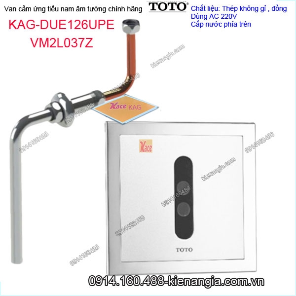 Van cảm ứng xả tiểu nam chính hãng TOTO KAG-DUE126UPEVM2L037Z