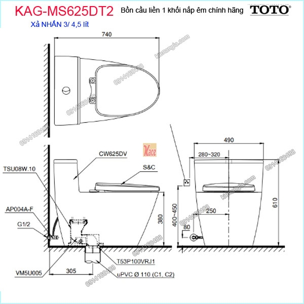 KAG-MS625DT2-Bon-cau-lien-1-khoi-TOTO-chinh-hang-KAG-MS625DT2-kich-thuoc-lap-dat