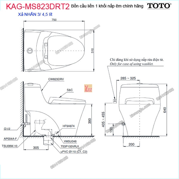 KAG-MS823DRT2-Bon-cau-lien-1-khoi-TOTO-chinh-hang-KAG-MS823DRT2-kich-thuoc-lap-dat