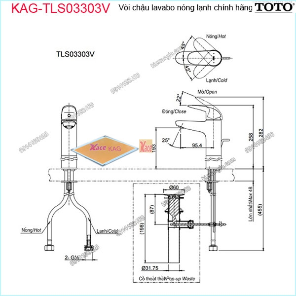 KAG-TLS03303V-Voi-chau-lavabo-BAN-AM-BAN-nong-lanh-chinh-hang-TOTO-KAG-TLS03303V-kich-thuoc