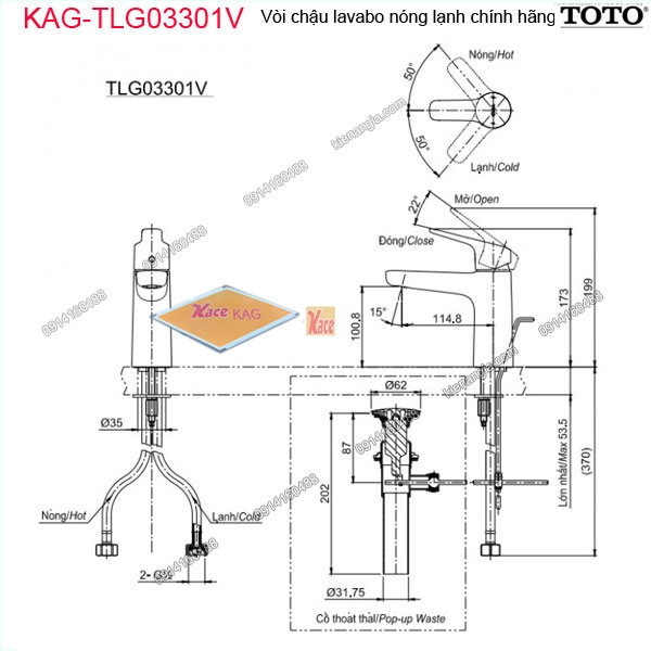 KAG-TLG03301V-Voi-chau-lavabo-nong-lanh-chinh-hang-TOTO-KAG-TLG03301V-kich-thuoc