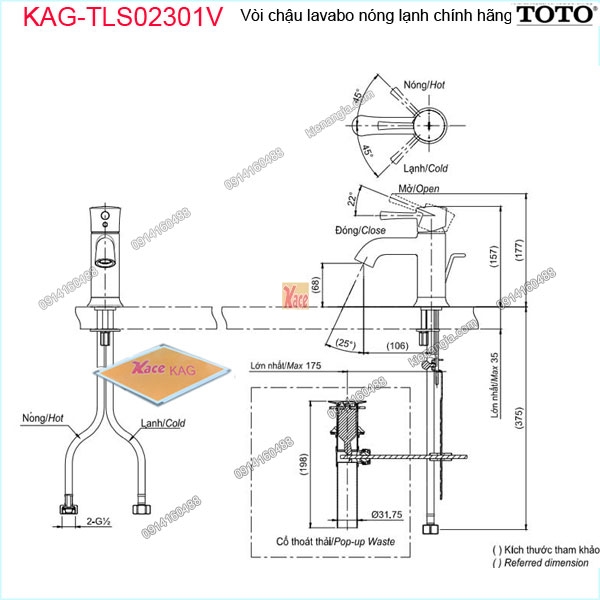 KAG-TLS02301V-Voi-chau-lavabo-nong-lanh-chinh-hang-TOTO-KAG-TLS02301V-tskt