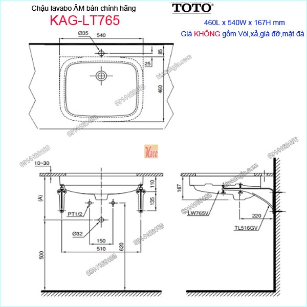 KAG-LT765-Chau-lavabo-Am-ban-TOTO-chinh-hang-360x540mm-KAG-LT765-kich-thuoc-lap-dat
