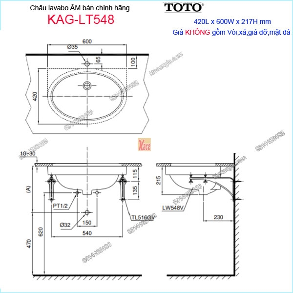 KAG-LT548-Chau-lavabo-Am-ban-TOTO-chinh-hang-420x600mm-KAG-LT548--kich-thuoc-lap-dat