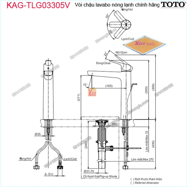 KAG-TLG03305V-Voi-chau-lavabo-DAT-BAN-nong-lanh-chinh-hang-TOTO-KAG-TLG03305V-kich-thuoc