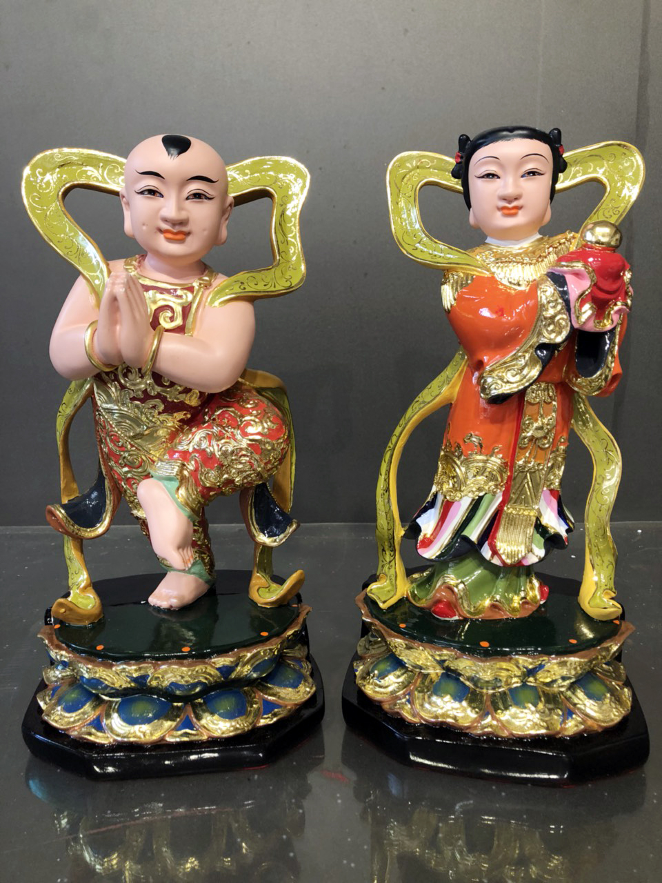 Bộ Tượng Kim Đồng - Ngọc Nữ ( 2 tượng)