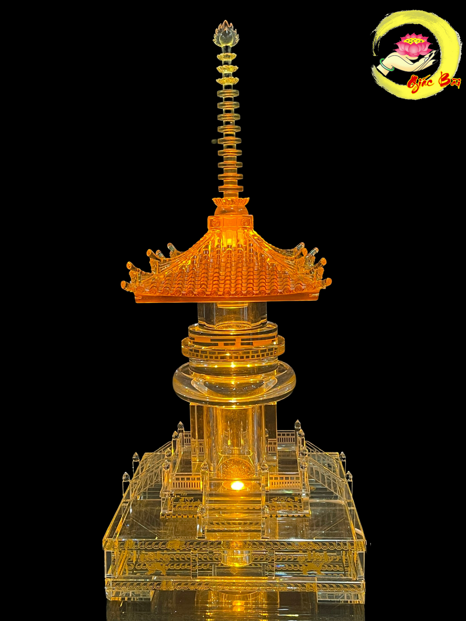 Tháp Xá Lợi Tua Bảo Một Tầng Mái Cao 76 cm - TTB1