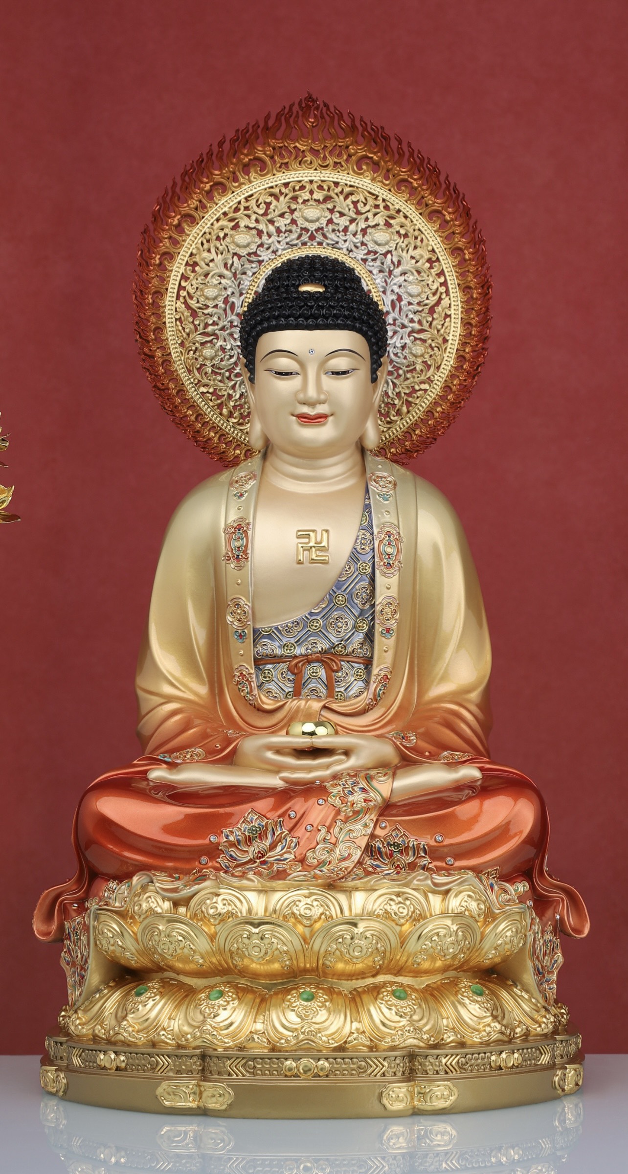 Tượng Phật Bổn Sư Thích Ca bằng đồng cao 40 cm
