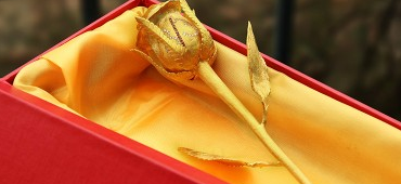 Hoa hồng mạ vàng Made in Vietnam hút khách