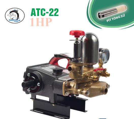 Đầu bơm pít tông sứ ATC-22 (1 Hp)
