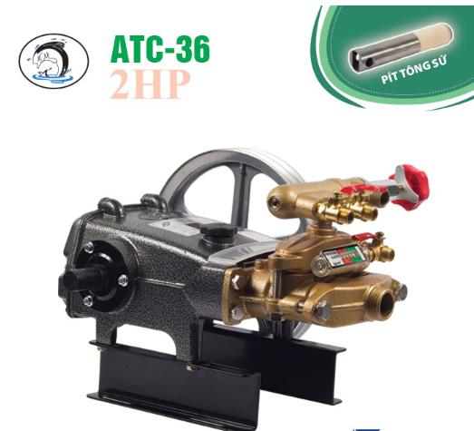 Đầu bơm pít tông sứ ATC-36 (2 Hp)