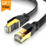 Dây Pactch Cord CAT7 cao cấp PASS FLUKE TEST - AMPCOM CAT7 Flat Ethernet network Cable 5M Black