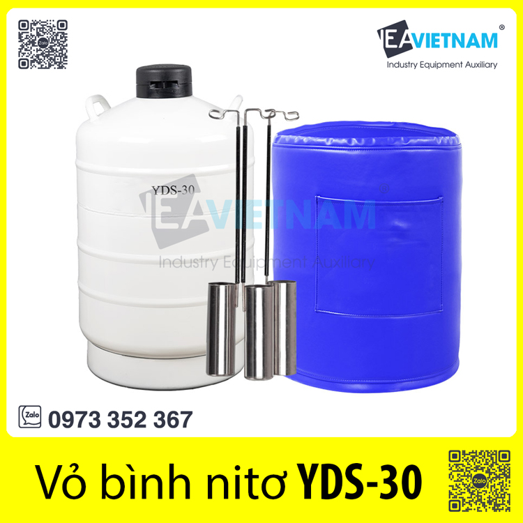 Bình Nitơ lỏng YDS-30 | Vỏ bình nito lỏng 30L | Bình chứa khí nito lỏng 30 Lít