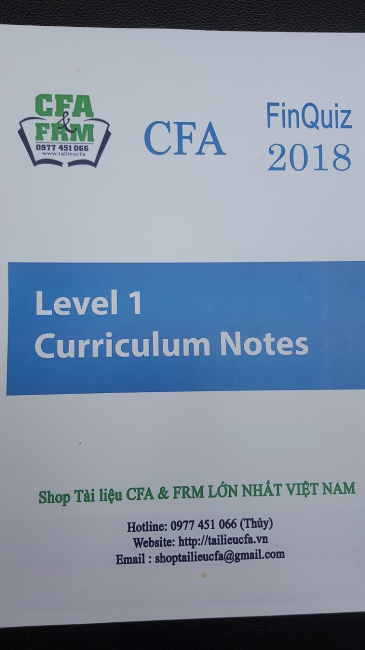 CFA 2018 Curriculum Notes Level1
