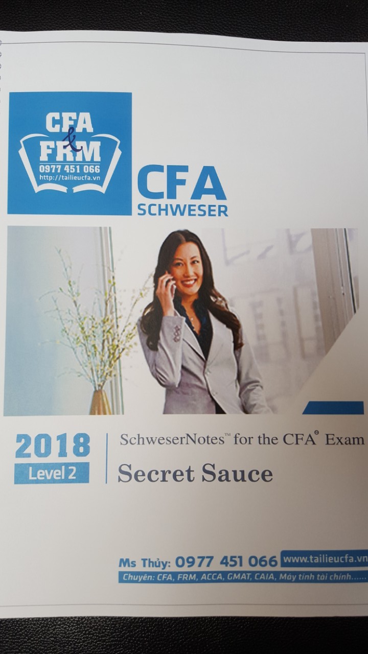 CFA 2018 Schweser SecretSauce Level2