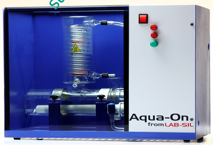 Máy cất nước 1 lần 8 lít/giờ tự động (có hộp bảo vệ, thanh đốt Silica) AQUA-ON 8S Labsil