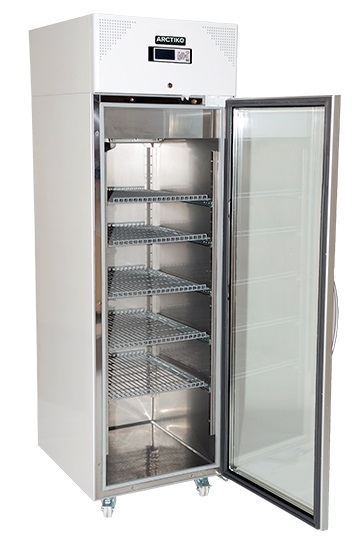 Tủ lạnh âm từ -10oC đến -23oC, 523 lít, loại đứng, cửa kính PF 500 ARCTIKO