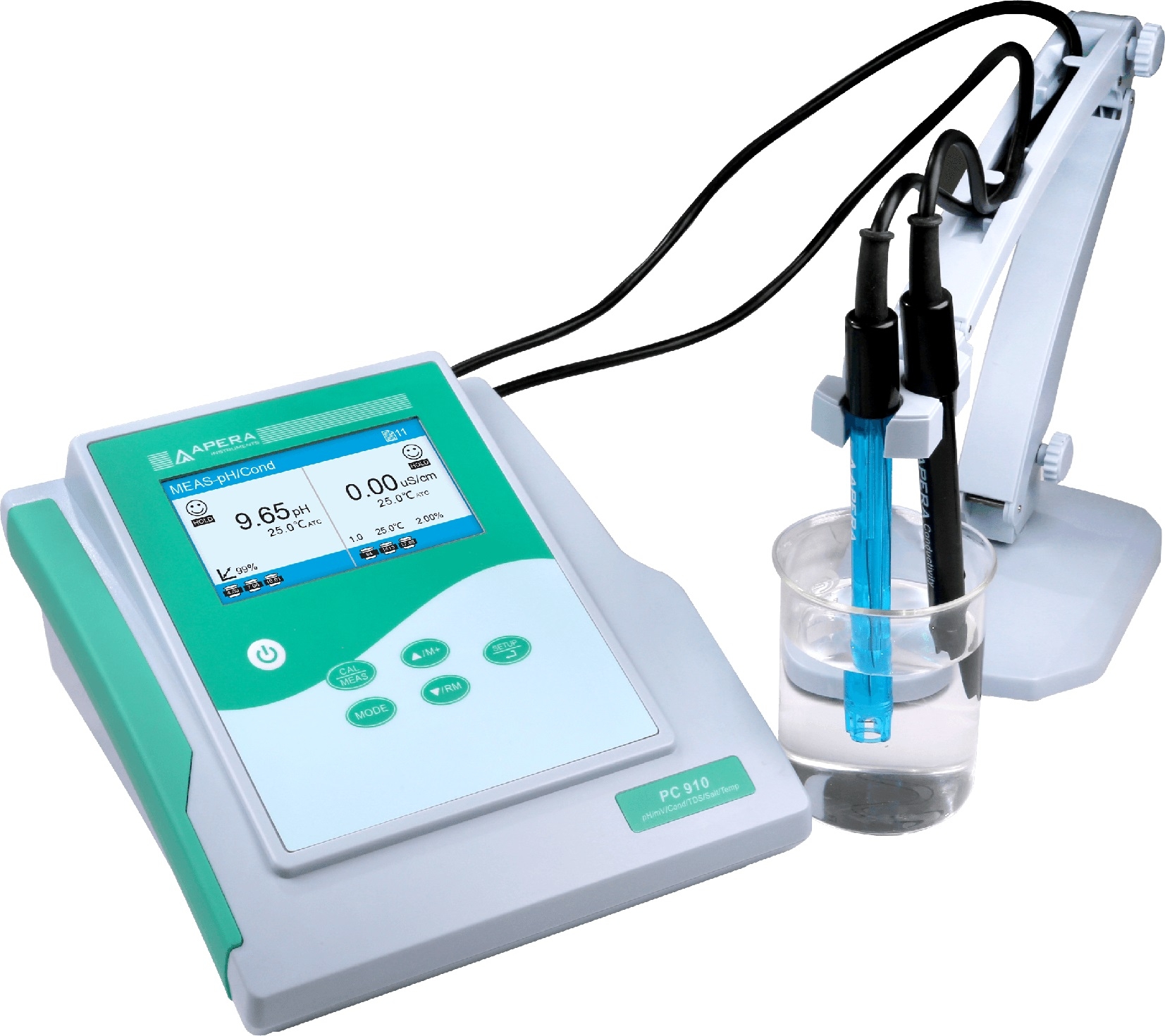 Máy đo pH/mV/ độ dẫn/ TDS/ độ mặn/ nhiệt độ để bàn APERA