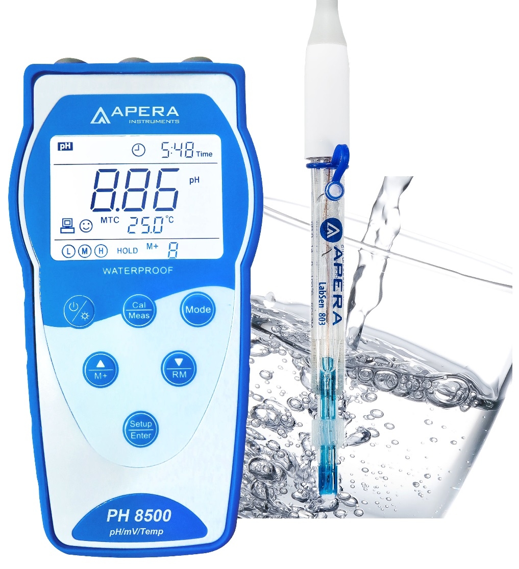 Máy đo pH/mV/nhiệt độ cầm tay trong nước sạch (nước uống/ nước RO...) (theo GLP) APERA