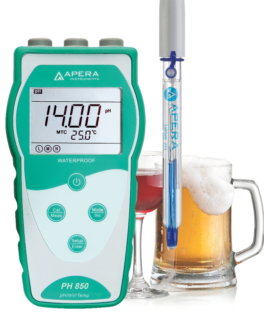 Máy đo pH/mV/nhiệt độ cầm tay trong đồ uống Apera