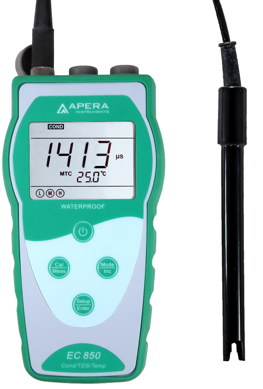 Máy đo độ dẫn/TDS/độ mặn/nhiệt độ cầm tay Apera