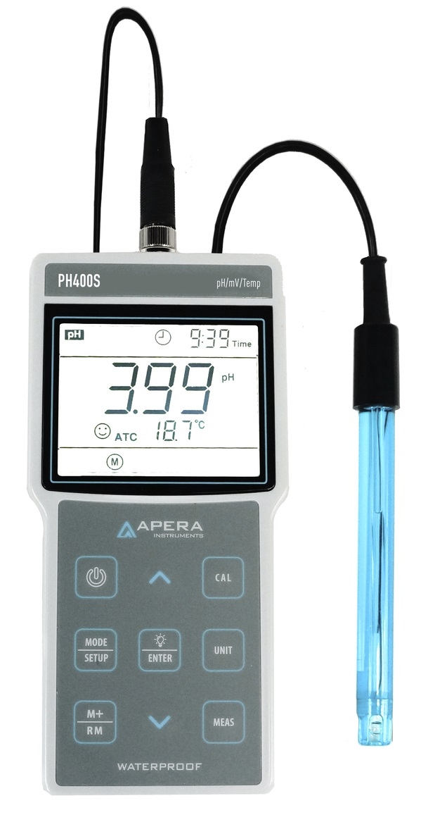 Máy đo pH/mV/nhiệt độ cầm tay (Quản lý dữ liệu GLP) Apera