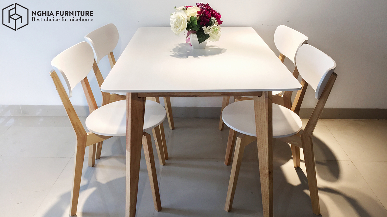Bộ bàn ăn 4 ghế giá rẻ, đẹp và hiện đại tại Hà Nội | NGHĨA FURNITURE