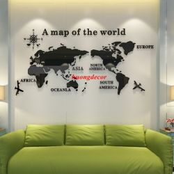 Decal 3D Bản đồ thế giới