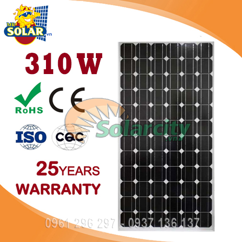 Tấm Pin Năng Lượng Mặt Trời Mono Solarcity 310W