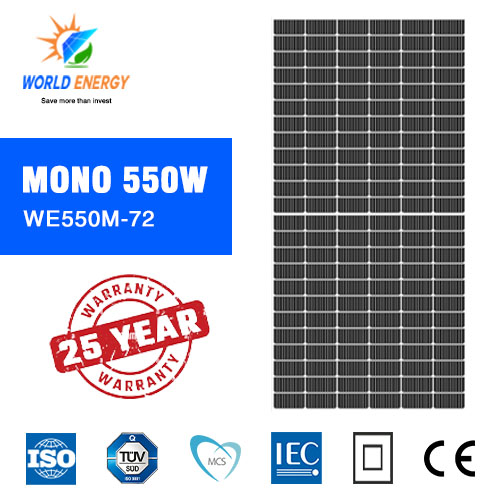 Pin năng lượng mặt trời World Energy 550W WE550M-72