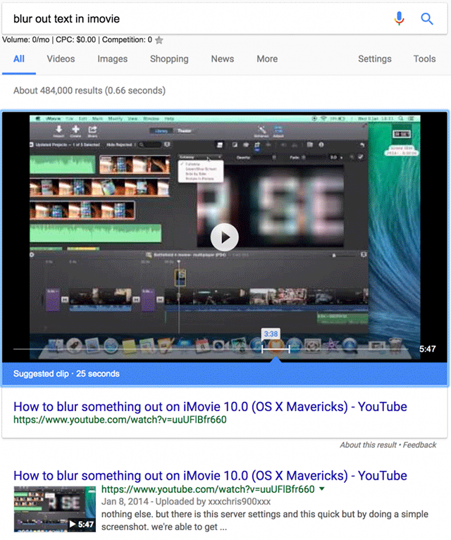 google thử nghiệm tìm kiếm video