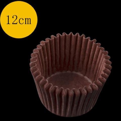 Cup giấy cupcake mềm cỡ lớn màu nâu 12cm