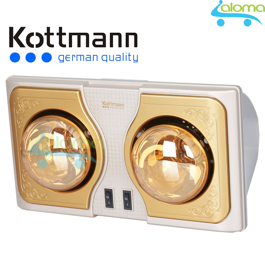 Đèn sưởi nhà tắm giữ ấm 2 bóng Kottmann K2B
