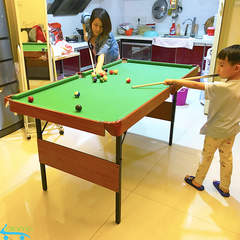 Đồ chơi bàn Bi-A mini 1.4m bằng gỗ mặt nỉ ⚡ Bàn Bida cỡ lớn 140x75cm ⚡ Dùng cho cả người lớn và trẻ nhỏ gia dụng aloma